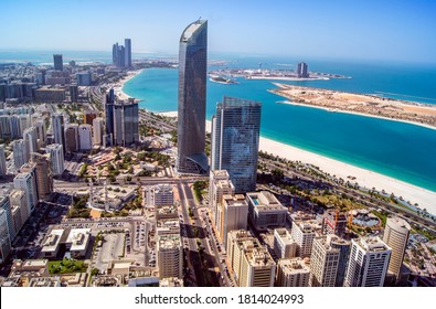 Abudhabi Corniche View from Top At Abu Dhabi  United Arab Emirates 