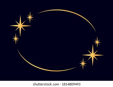 Halftone Stars In Circle Form Round Logo Or Icon Vector Frame As Design  Element In Center Is The Repeated Element Stock Illustration - Download  Image Now - iStock