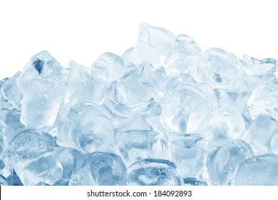 Ice cubes  isolated on a white background 