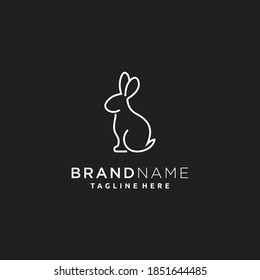 Black White Rabbit Logo Png Vector Ai Free Download