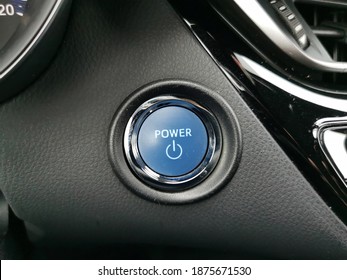 Startknop in een hybride auto