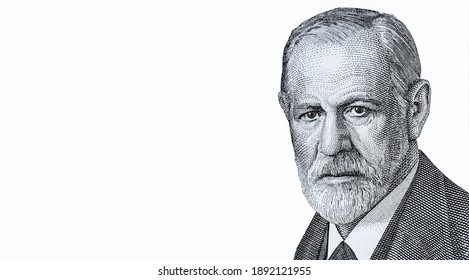 Sigmund Freud Portrait from Australia Banknotes. Austrian neurologist who founded the discipline of psychoanalysis. Sigmund Freud (1856-1939)