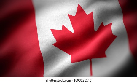close-up wuivende vlag van Canada. vlagsymbolen van Canada.