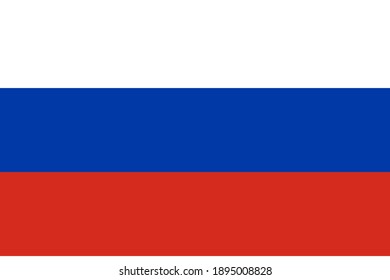 Russian flag on transparent background Royalty Free Vector