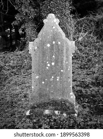 黒と白の古い空白の墓石。