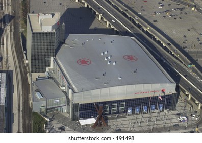 Aerial view of a building,  Toronto,  Canada