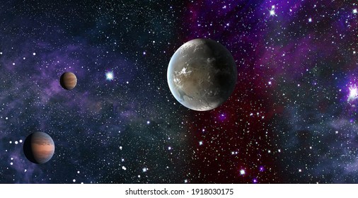 巨大な輝く星雲。赤い星雲と星の空間の背景。NASA から提供されたこのイメージの要素。