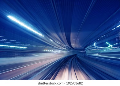 モーションブラー電車の道路の背景