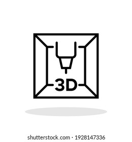 Set of 3d printing emblems or logos Royalty Free Vector