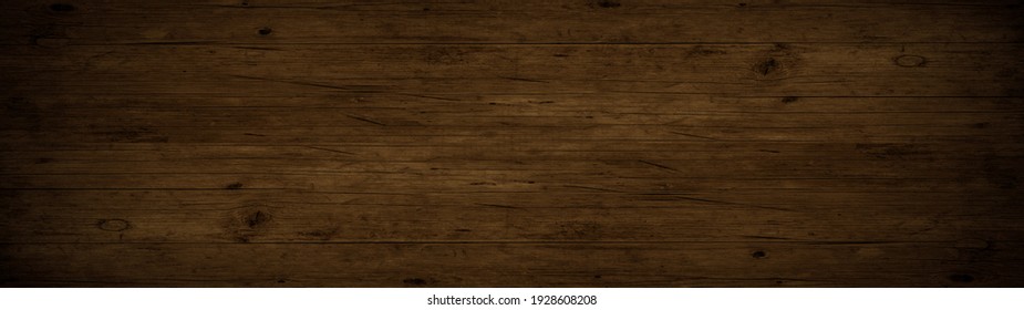 textura de madera oscura rústica marrón antiguo - pancarta larga de panorama de fondo de madera