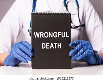 Wrongful death inscription. Medical doctor error concept.