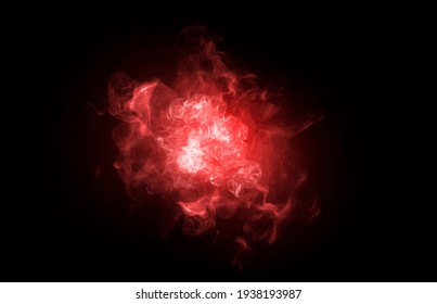 magische deeltjes in rode kleur met een donkere achtergrond, perfect voor gebruik met een speciaal overlay-effect van hoge kwaliteit