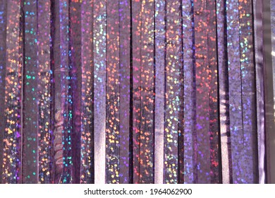 Metallic Foil Fringe Shimmer Pesta Pernikahan Latar Belakang Dinding Dekorasi Photophone Target Glitter Tirai Merah Muda.