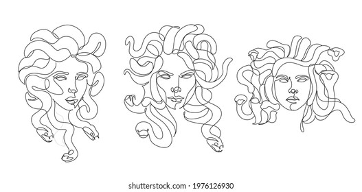 medusa hair drawing