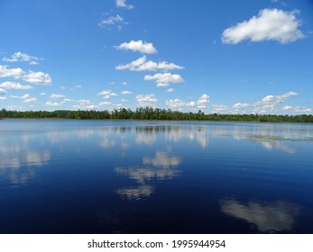 Blick auf den Sherwood Lake in der Nähe von Sherwood, Wisconsin