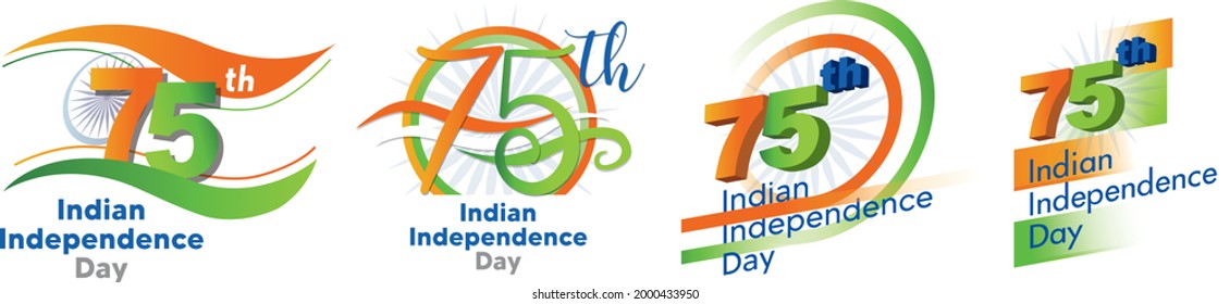 Premium Vector | Seventy six 76 years of indian independence day greeting design  logo