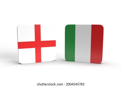 Icon of England and Italy Flag For Football or Sport Competition