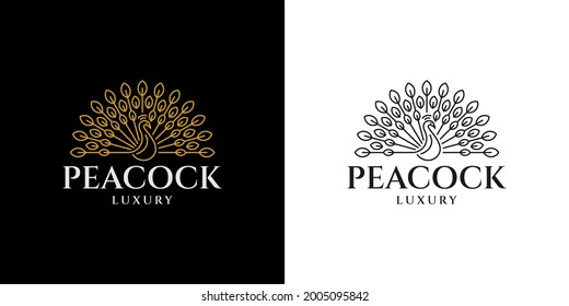 Premium Vector | Peacock logo illustration vector design