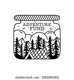 Adventure fund background vector free download