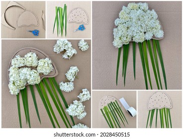 Come realizzare passo dopo passo delle meduse artigianali per bambini, utilizzando materiali naturali, fiori, foglie e cartone riciclato.