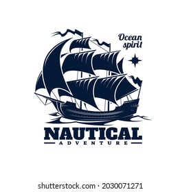 Captain Pirate T-shirt Print Mockup, Sailing Club Stock Vector -  Illustration of cruising, recreation: 186930214