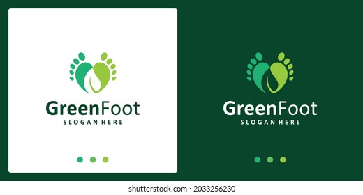 Foot walk illustration logo vector design - TemplateMonster