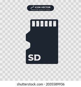 Premium Vector  Memory card vector type icon