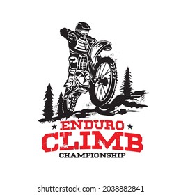 Vector Illustration Enduro World Series logo badge and label. Stock Vector