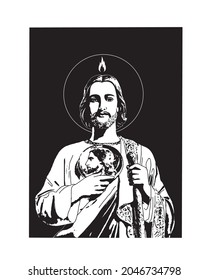 Ilustración de San Juda Vector religioso: vector de stock (libre de  regalías) 2184560889