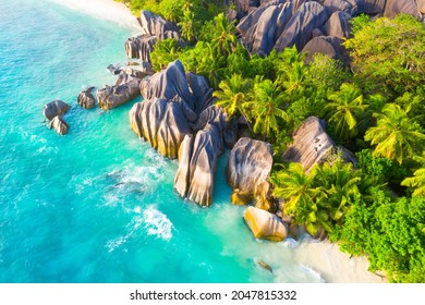 Anse Source D'Argent - der schönste Strand der Seychellen. Insel La Digue, Seychellen