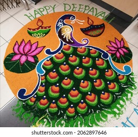 Decoración colorida para la celebración de Deepavali