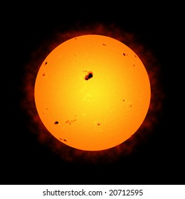 太陽望遠鏡で見た太陽