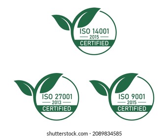 iso 14001 logo vector