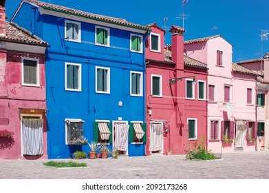 bright colored sunny cozy streets of Burano