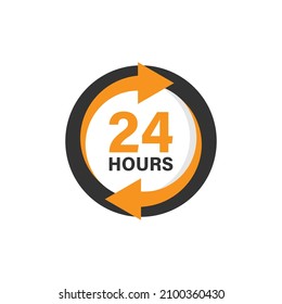 We Are Open 24 hours Logo PNG Vector (EPS) Free Download