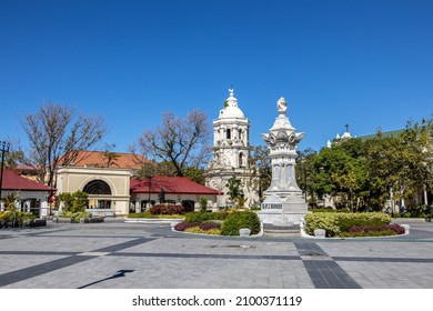 landscape Plaza Burgos in Vigan city, Ilocos Sur, Philippines