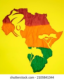 Bunter Hintergrund in Gelb, Rot und Grün für den Monat der schwarzen Geschichte