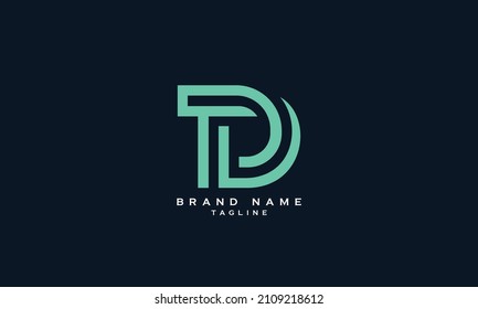 TD T D Letter Logo Design with Swoosh and Black Brush Stroke. Modern  Creative Brush Stroke Letters Vector Logo Stock Vector Image & Art - Alamy