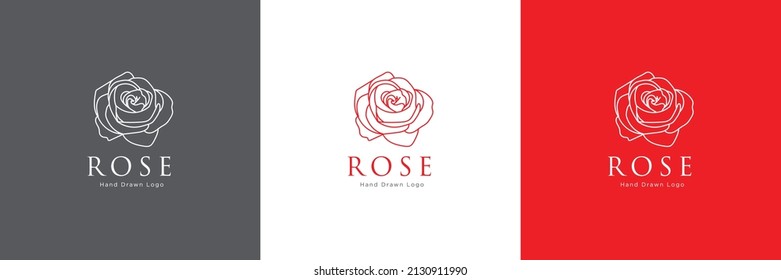 rose flower logo vector design - MasterBundles