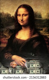 Mona Lisa Money- Leonardo da Vinci mujer renacentista arte