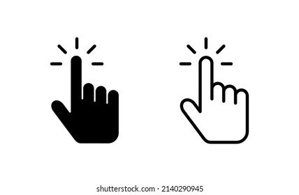 Hand Click Icon PNG vector in SVG, PDF, AI, CDR format
