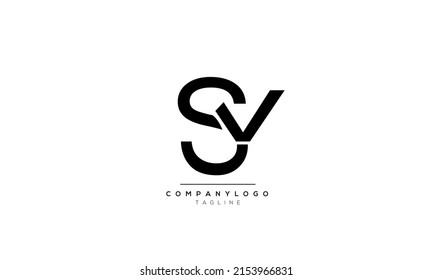 SV logo monogram with shield shape design template Stock Vector | Adobe  Stock