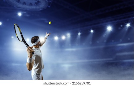 Professionele tennisser. Gemengde media