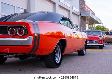 Ausstellung amerikanischer Oldtimer.