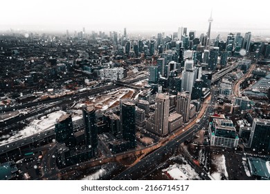 Centro de Toronto en nevadas de invierno