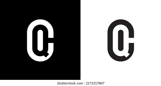 QC logo monogram with slash style design template 3739786 Vector Art at  Vecteezy