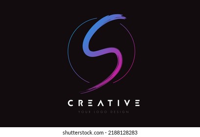 St s t brushed letter logo design with creative Vector Image