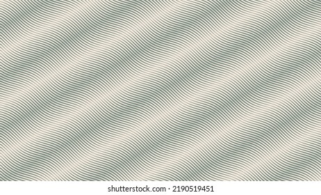 Parallelle arcering golvende rimpel lijnen halftoon patroon abstract vector schuine gestreepte bleke groene textuur geïsoleerd op lichte achtergrond. Halftoonkunst Gekantelde etsslagen Neutraal grafisch behang