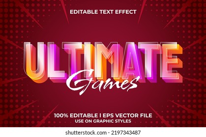 Ultimate Text Effect Abstract Modern Style Stock Vector (Royalty Free)  2075952592