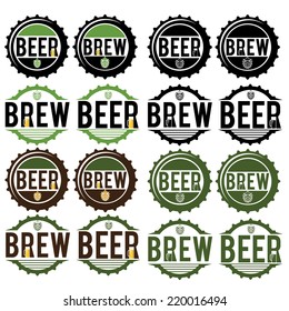 bier getränk krug logo Stock Vector